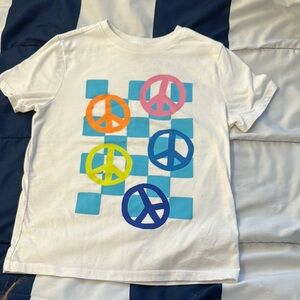 Cat & Jack Colorful Peace Sign Boys T-Shirt Size 8 Medium